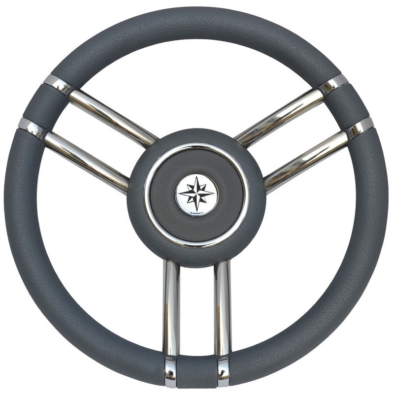Apollo steering wheel SS and polyurethane Ø35 cm - GREY